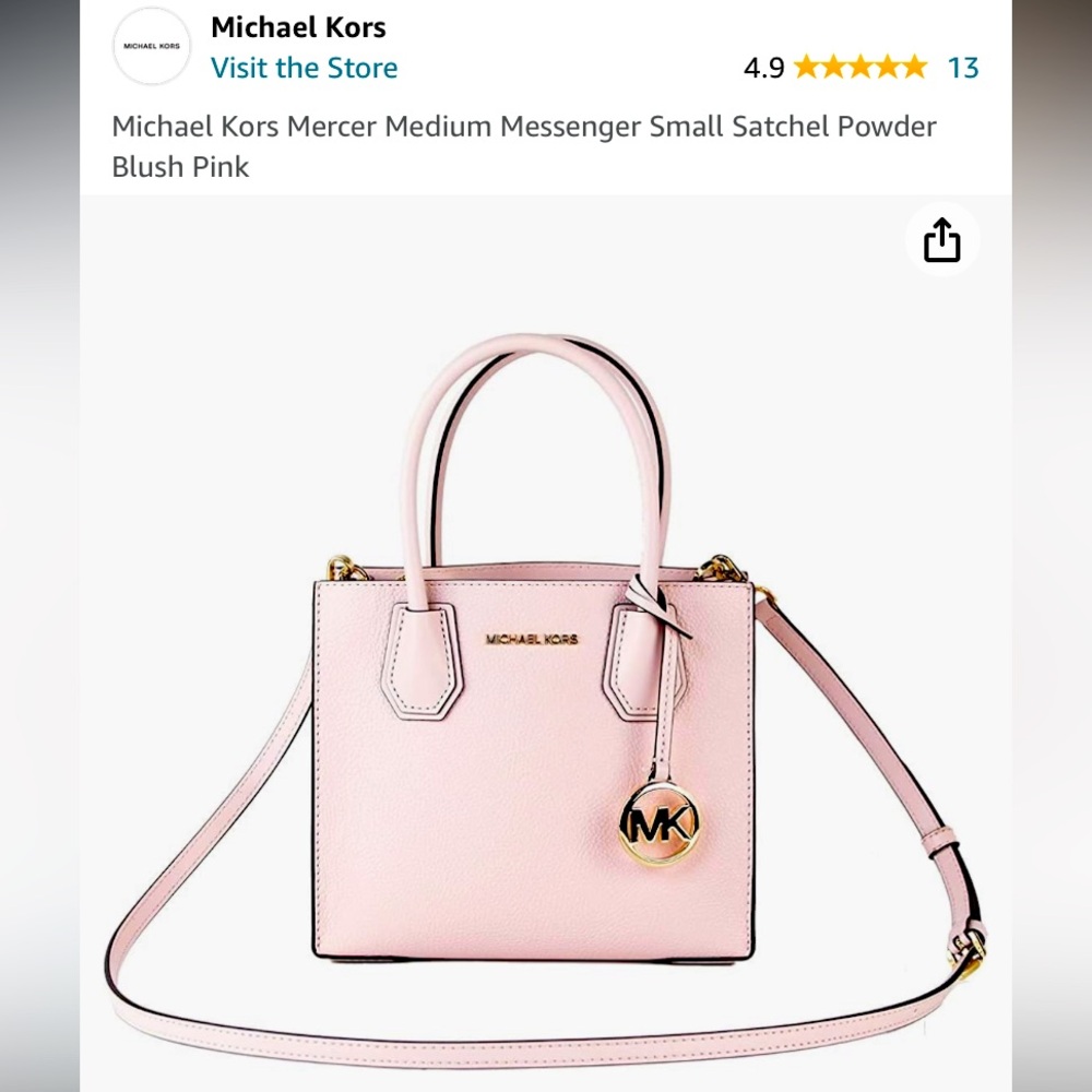 Michael Kors Medium Messenger Bag Blush Pink